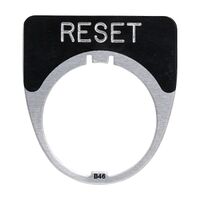 Austrol N100 Legend Plate Reset Black 41 x 45mm Medium to suit N100 operators and indicators