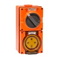 NHP ISO Switched Socket Outlet, 4 Round Pins 50A 500V AC, with Base, RO