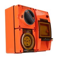 NHP ISO Switched Socket Outlet - RCD, 5 Round Pins 40A 500V AC, with Base, RO