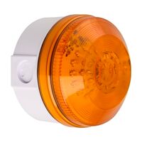 Moflash LED195 48 LEDS Steady/Flashing Mode IP65 20 to 30V AC DC Wall or Surface Mnt Lens Amber