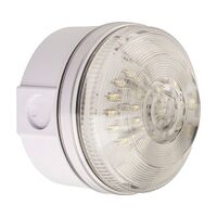 Moflash LED195 48 LEDS Steady/Flash Mode IP65 20 to 30V AC DC Wall or Surface Mnt Lens Clear