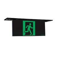 Stanilite Single Point Platinum Exit Lighting LED Edgelit Recessed Original Black