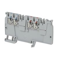 Allen-Bradley 1492-P Push-in Power Distribution Terminal 2.5mm 2 Red 2 Blue COND Entries End Grey