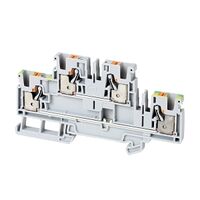 Allen-Bradley 1492-P Push-in Terminal 4mm 2 Level Ground 4 Conductor Entries Green Yellow