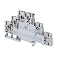 Allen-Bradley 1492-P Push-in Terminal 2.5mm 3 Level 6 Conductor Entries Commoning Grey