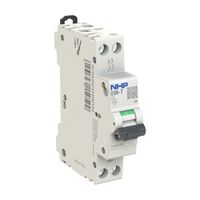 NHP DIN-T Miniature Circuit Breaker MCB 6kA 2 Pole 6A C Curve (18mm width)