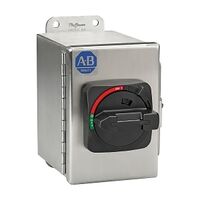 Allen-Bradley 194E Enclosed Disconnect Switch IP66 Stainless Steel, Actuator Black/Grey, 3 Pole 80A