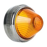 Austrol N100 Pilot Light Lens Push to Test Amber Polycarbonate Beehive Style
