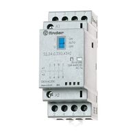 Finder 22 Series Modular Contactor 25A 230V AC DC Coil 4 Normally Open Contacts