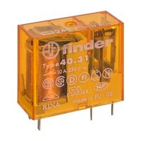 Finder 40 Series Miniature Printed Circuit Board Relay 10A 1 Changeover 240V AC Coil