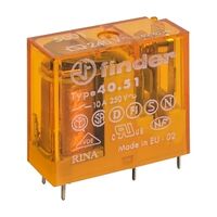 Finder 40 Series Miniature Printed Circuit Board Relay 10A 1 Changeover 240V AC Coil
