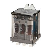 Finder 62 Series Power Relay Flange Mount 16A 2CO 240V AC Coil with Pushbutton and Mechanical Ind