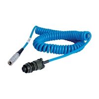 Allen-Bradley 1443 Accelerometer Data Collector Cable Coiled 2 Pin Lemo Connector 2m