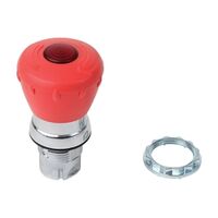 Allen-Bradley 800F E Stop 22.5mm Head Only Metal Mushroom Head Twist to Release 40mm Red Illum