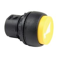 Allen-Bradley 800FC Pushbutton 22.5mm Head Only Plastic Momentary EXT HD Yellow Cap ALARM Non Ill