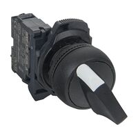 Allen-Bradley 800F Selector Switch 22.5mm Complete PLT STD Knob 2 Position Maint Black 1NO