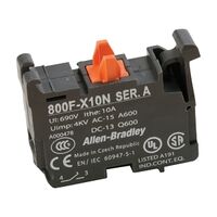 Allen-Bradley 800F Contact Block Screw NO  Latch 1 N.O. Late Make Contact for 22.5mm PB