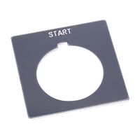 Allen-Bradley 800H Legend Plate 47 X47mm, Standard, START, Grey