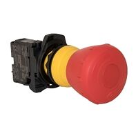 Sprecher and Schuh D7 E Stop 22.5mm Hangsell PK Plastic 2 POS 40mm OPTR MOM TTR Red 1NC SELF MONT