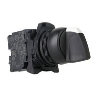 Sprecher and Schuh D7 Selector Switch 22.5 mm Hangsell PK PLT STD BLK Knob 3 POS Maintain Switch 2NO