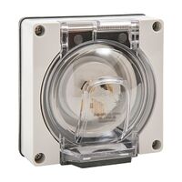 NHP ISO Appliance Inlet, 3 Flat Pins 15A 250V AC, w/o Base, Grey