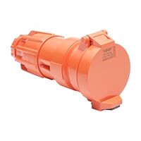NHP ISO Extension Socket, 5 Round Pins 10A 500V AC, Resistant Orange