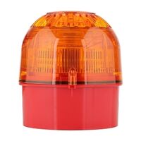 Klaxon Sonos Sounder Beacon LED 1 Alarm 32 Tones 102B IP65 110-230V DC Surface Mnt Lens Amber