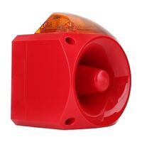 Klaxon Nexus 105 Xenon Beacon Sounder 5 Joules 1 Alarm 64 Tones 105dB IP66 110-230VAC Wall Mnt Amber