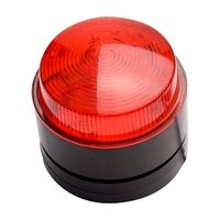 Moflash Xenon Beacon 2 Joules Flashing Mode IP67 10-100VDC 20-72VAC Wall or Surface Mount Lens Red