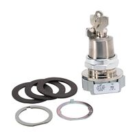 Allen-Bradley 800T Key Selector Swtich 30.5mm 3 Pos. Cyl. Lock Maintained Lock All D018