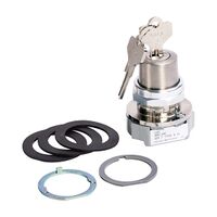 Allen-Bradley 800T Key Selector Swtich 30.5mm 3 Pos. Cyl. Lock Spring Rtn Left Lock Center D018