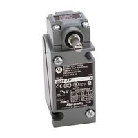 AB 802T Heavy Duty Limit Switch Oiltight Spring Return Lever IP67 2 CC/CCW 1NO 1NC 0.29Nm 13 Deg