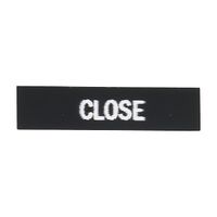 Sprecher and Schuh D7 Legend Plate 30 x 40mm Snap-In Close Black with White Text Close