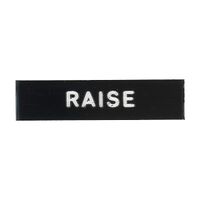 Sprecher and Schuh D7 Legend Plate 30 x 40mm Snap-In White Text RAISE