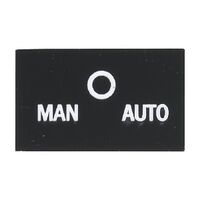 Sprecher and Schuh D7 Legend Plate 30 x 50 mm Snap in Black with White Text MAN O AUTO