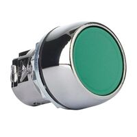 Sprecher and Schuh D7 Pushbutton 22.5 mm Head Only Metal Latching Flush Green Cap Non Illuminated