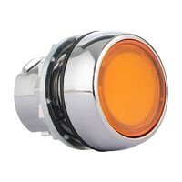 Sprecher and Schuh D7 Pushbutton 22.5 mm Head Only Metal Momentary Flush Amber Lens Cap Illuminated