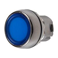 Sprecher and Schuh D7 Pushbutton 22.5 mm Head Only Metal Momentary Flush Blue Lens Cap Illuminated