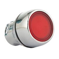 Sprecher and Schuh D7 Pushbutton 22.5 mm Head Only Metal Latching Flush Red Lens Cap Illuminated