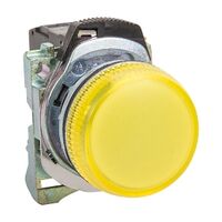 Sprecher and Schuh D7 Pilot Light 22.5mm Complete Metal LED 24 to 120V AC DC Yellow