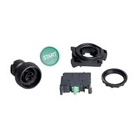 Sprecher and Schuh D7 Pushbutton 22.5 mm Complete Plastic MOM Flush Green Cap START Non Ill 1NO