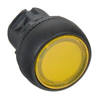 Sprecher and Schuh D7 Pushbutton 22.5 mm Head Only Plastic MOM Flush Yellow Lens Cap Illuminated