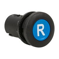 Sprecher and Schuh D7 PushButton 22.5 mm Plastic Flush Head Round Blue R