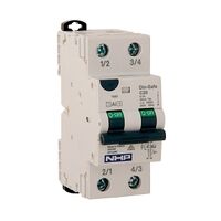 NHP DIN-T Residual Current Device Short Body w/ Overcurrent 6kA 10A 1Pole and N C Curve 30mA Type AI
