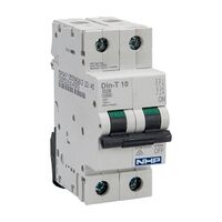 NHP DIN-T Miniature Circuit Breaker 10kA 2Pole 2A D Curve