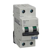 NHP DIN-T Miniature Circuit Breaker 6kA 2Pole 20A D Curve