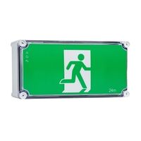 Stanilite Single Point Platinum Exit Lighting Bulkhead LED Weather Proof Straight