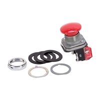 Allen-Bradley 800T PB 30.5mm FS Terminal Guard Mushroom Head Momentary Non Illuminated 1 N.C. Red