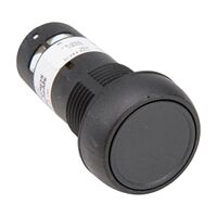 Sprecher and Schuh D7 Pushbutton 22.5mm Monolithic Flush 1 NO Black