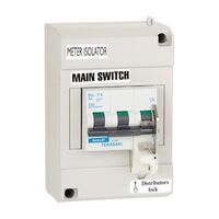 NHP DIN-T Meter Isolator Pole Cover 4 Way DinT suits 3Pole LOCKDIN